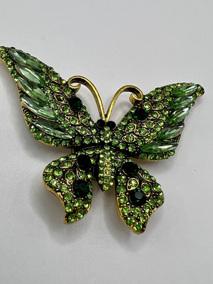 Brilliant Green Rhinestone Butterfly Coverminder