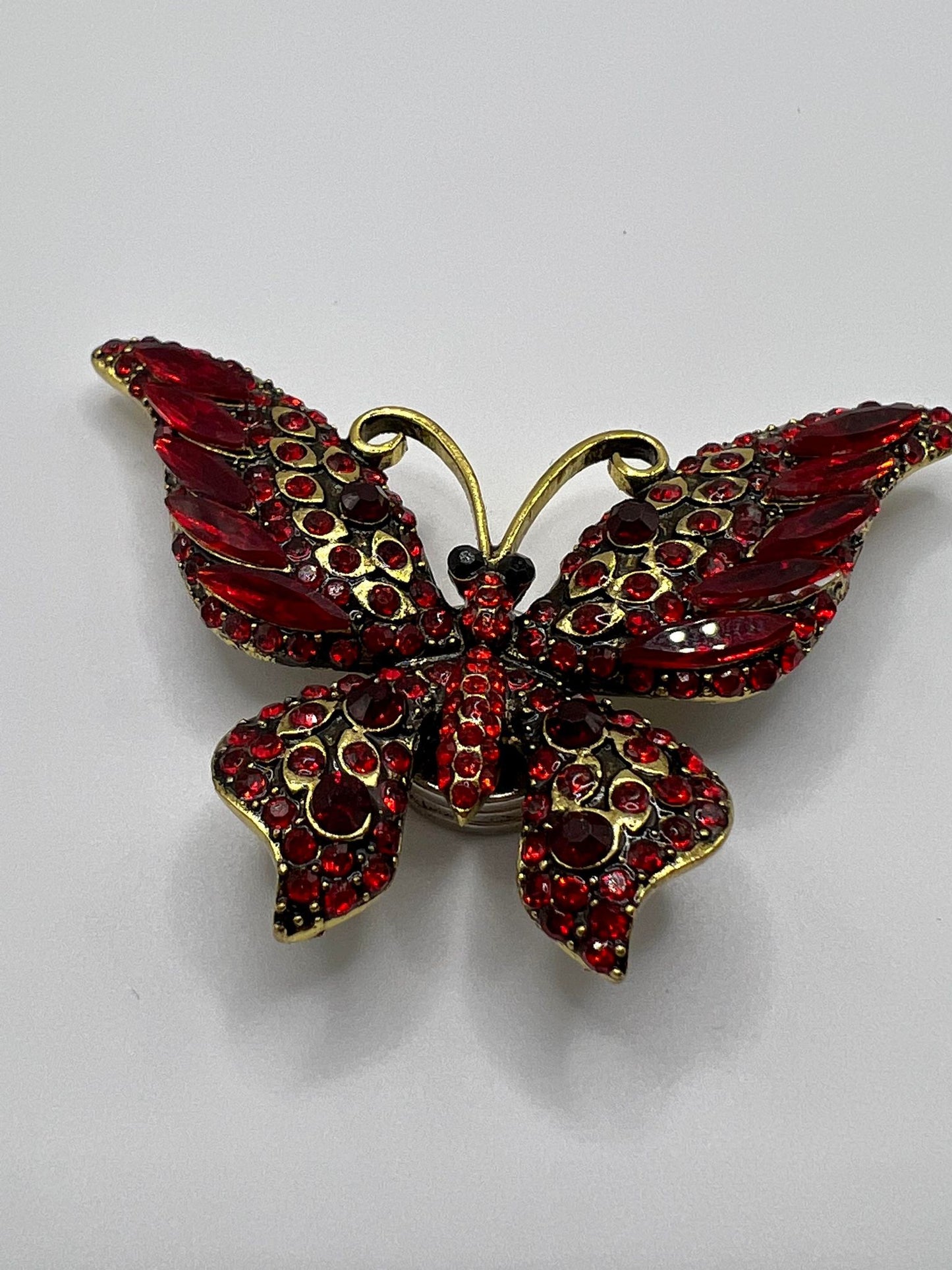 Brilliant Red Rhinestone Butterfly Coverminder