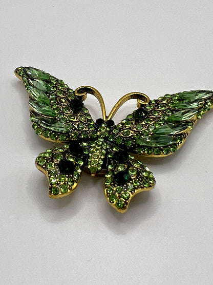 Brilliant Green Rhinestone Butterfly Coverminder