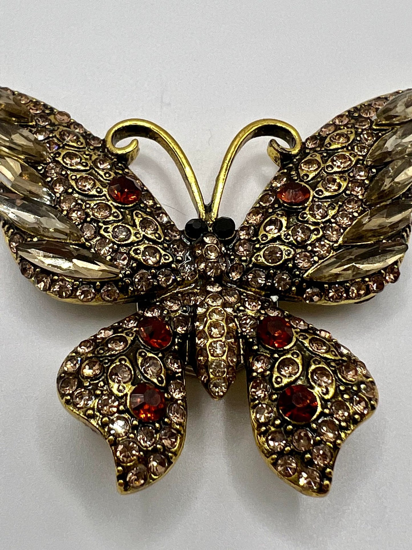 Brilliant Tan Rhinestone Butterfly Coverminder