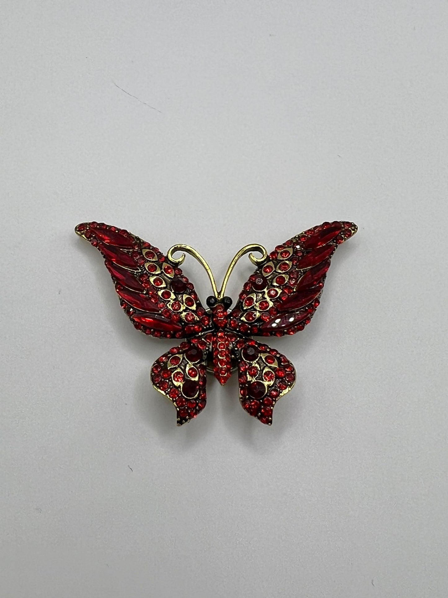 Brilliant Red Rhinestone Butterfly Coverminder