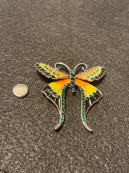 Beautiful Rhinestone Butterfly Coverminder
