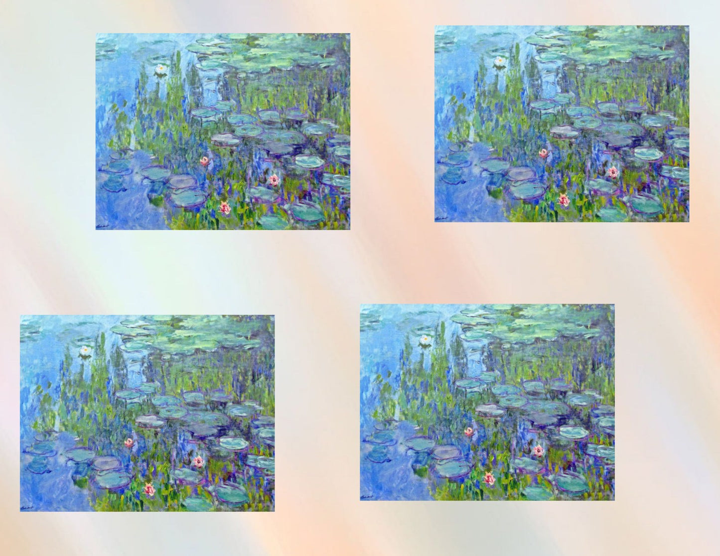 "Monet Water Lilies" Decorative Diamond Painting Release Papers