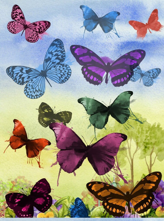 "Butterflies" Decorative Diamond Painting Release Papers